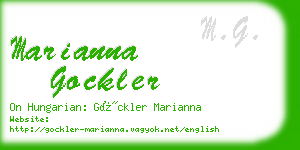 marianna gockler business card